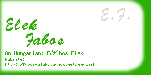 elek fabos business card